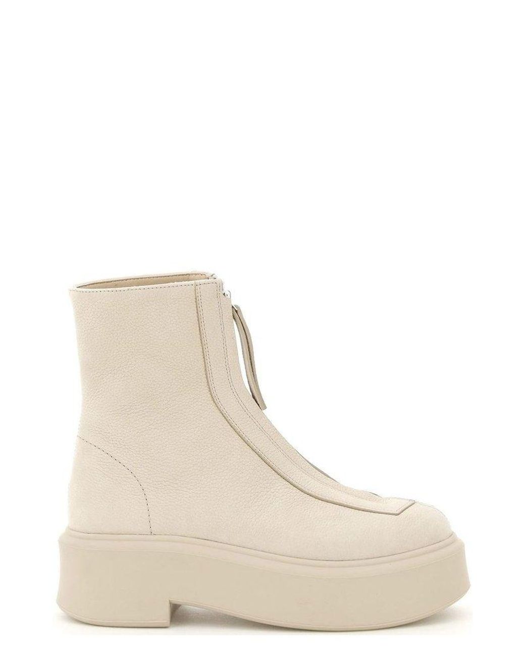 the row zip front boots