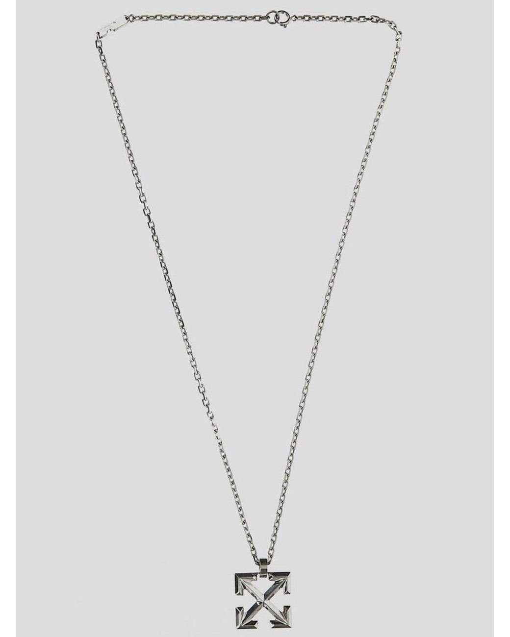 Off-White c/o Virgil Abloh Arrow Chain Necklace in Metallic for Men