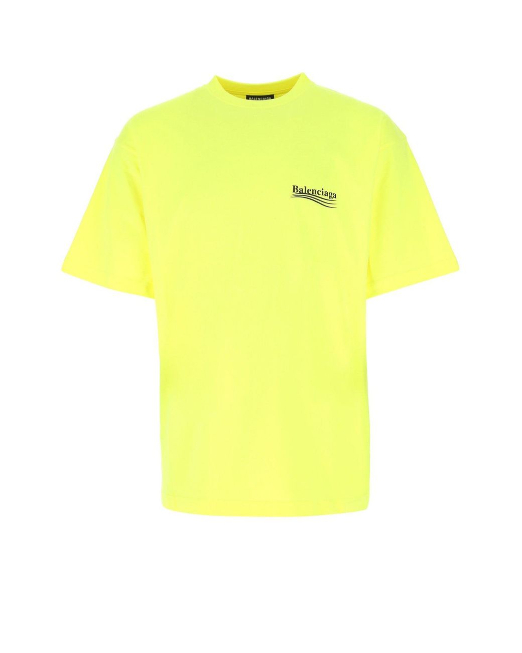 Balenciaga Cotton Political Campaign Large Fit T-shirt in Yellow for ...