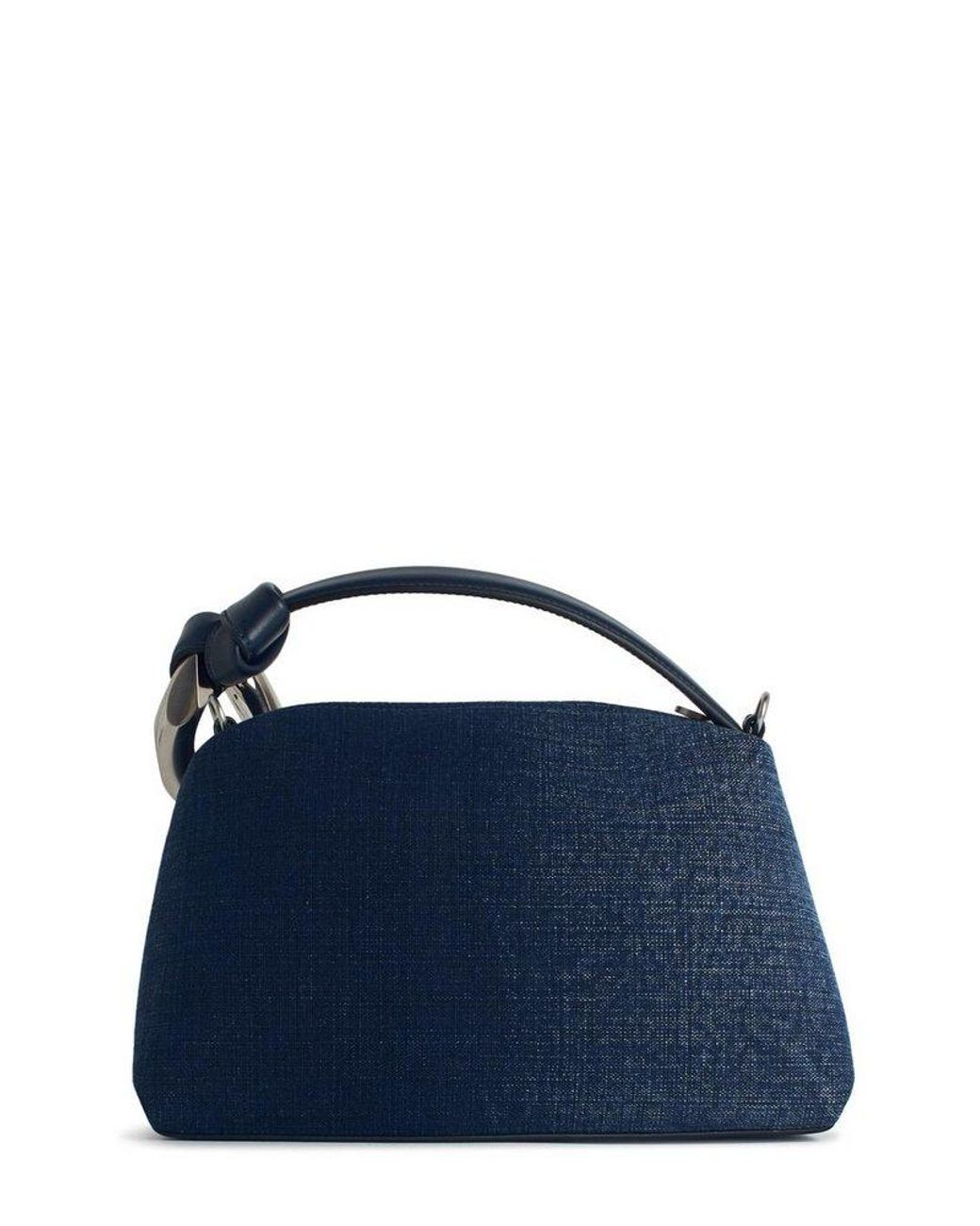JW Anderson Corner Acid Wash Denim Zipped Crossbody Bag in