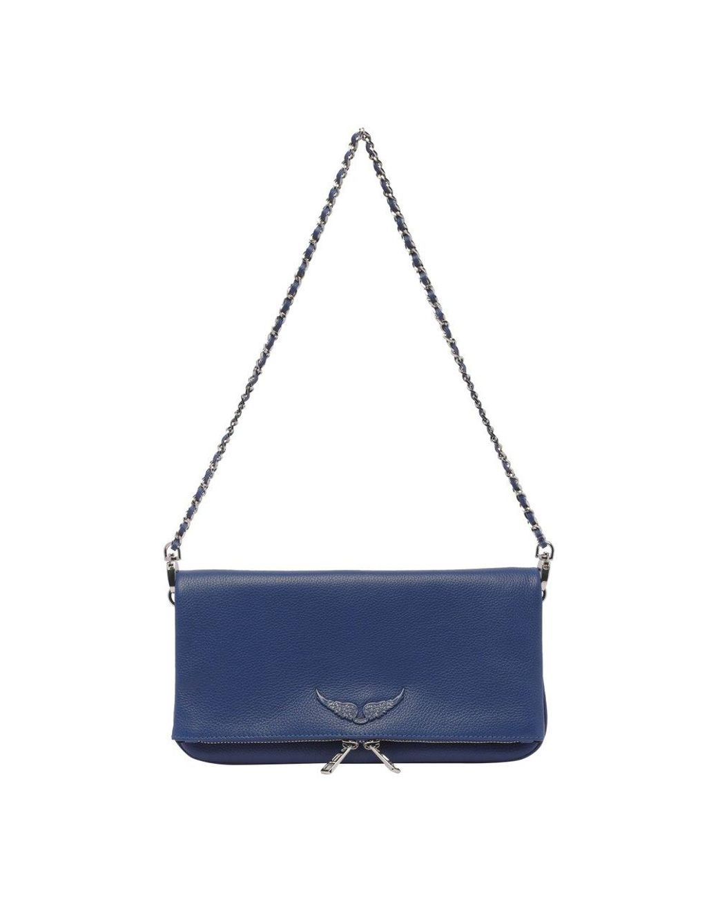 Zadig & Voltaire Logoplaque Clutch Bag in Blue Lyst