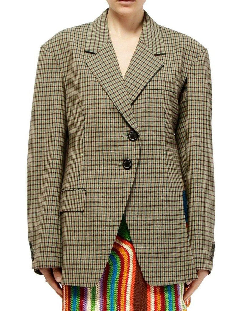 celinna wool checked coat