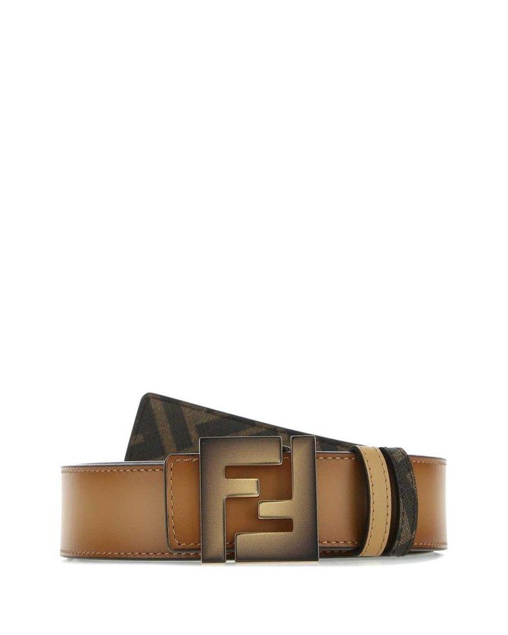Fendi Leather Logo Plaque Reversible Belt for Men - Save 36% | Lyst
