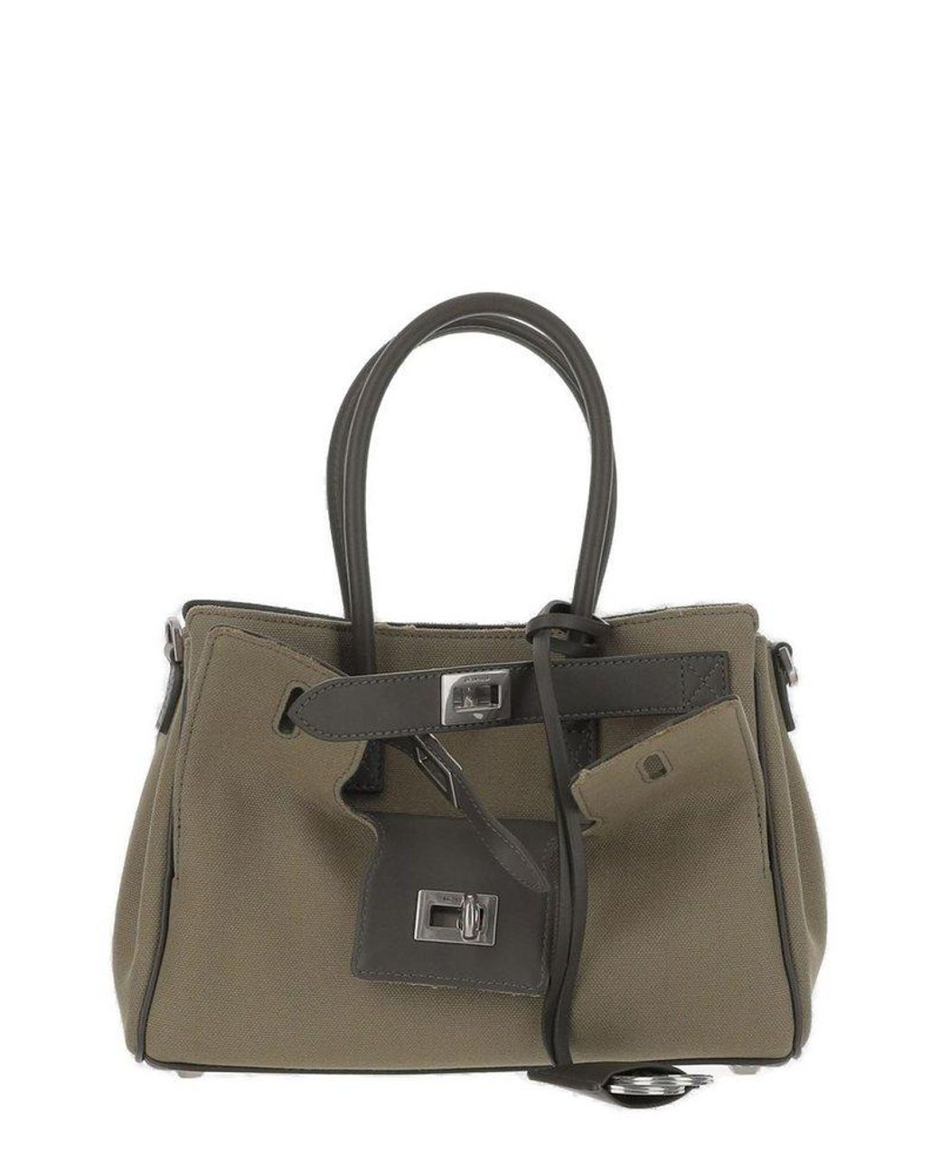 ［25ss新作］Balenciaga Bel Air Twist-Lock Top Handle Bag Balenciaga Bel Air Twist-Lock Top Handle Bag in Black | Lyst