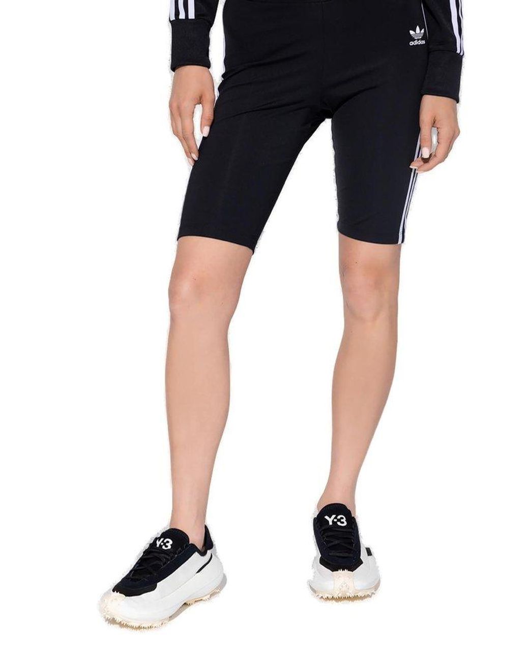adidas Adicolor Classics High-waist Bike Shorts in Blue | Lyst