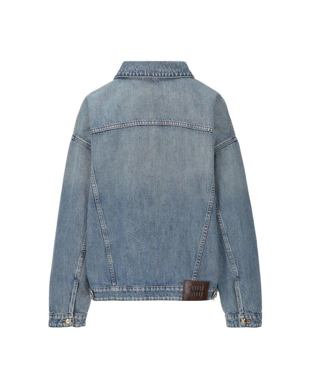 【MIU MIU】BLUE COTTON DENIM JACKET Miu Miu Denim Jacket | Blue | FARFETCH