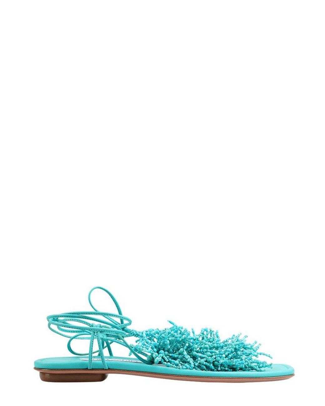 aquazzura lace up sandals