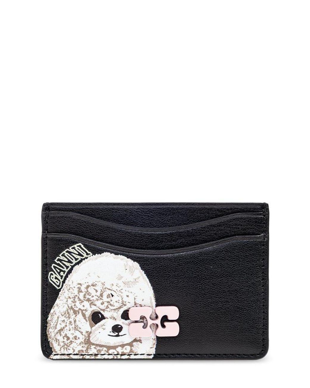 【関税込・国内発送】GANNI Black Poodle Bou Card Holder Black Black Poodle GANNI Bou Card Holder | GANNI US