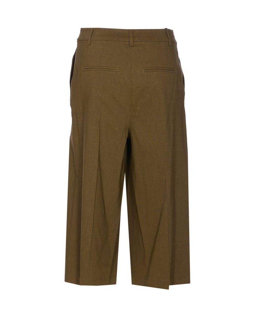 ショートパンツ PINKO Women Shorts  Burmudas 104896 A2EKC82 BROWN Pinko High Waist Wide-Leg Shorts in Green | Lyst