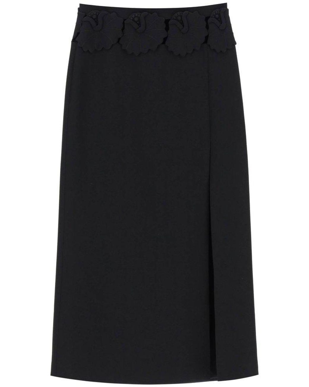 Black embellished midi skirt outlet