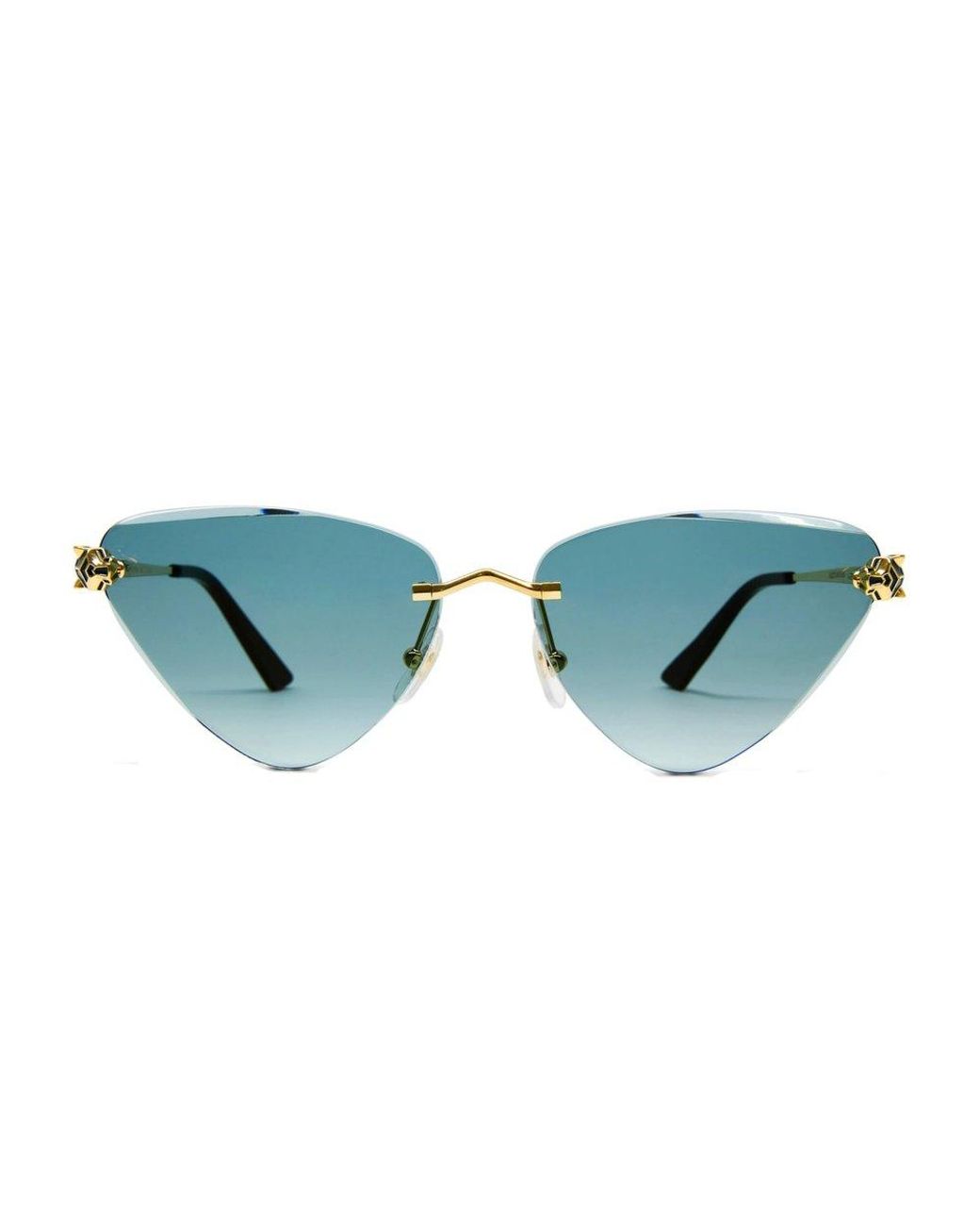 Cartier Triangle Frameless Sunglasses in Blue
