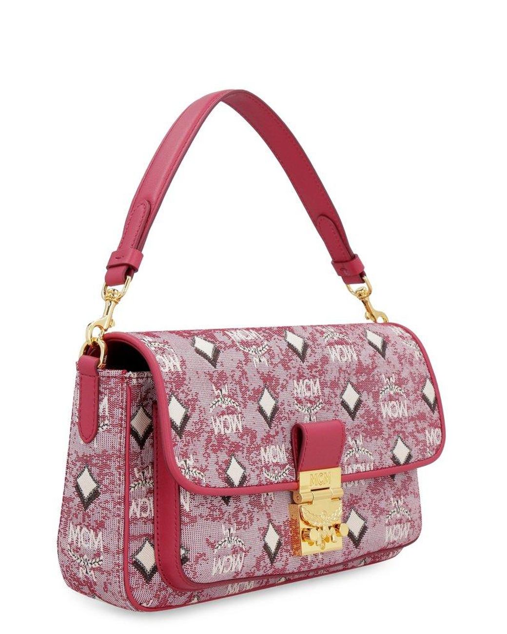 red mcm crossbody bolsa