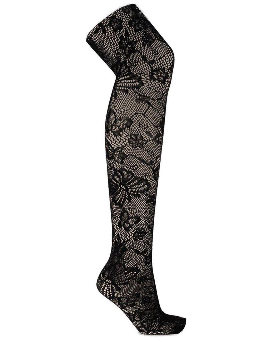 Gucci Lace Tights in Black Lyst