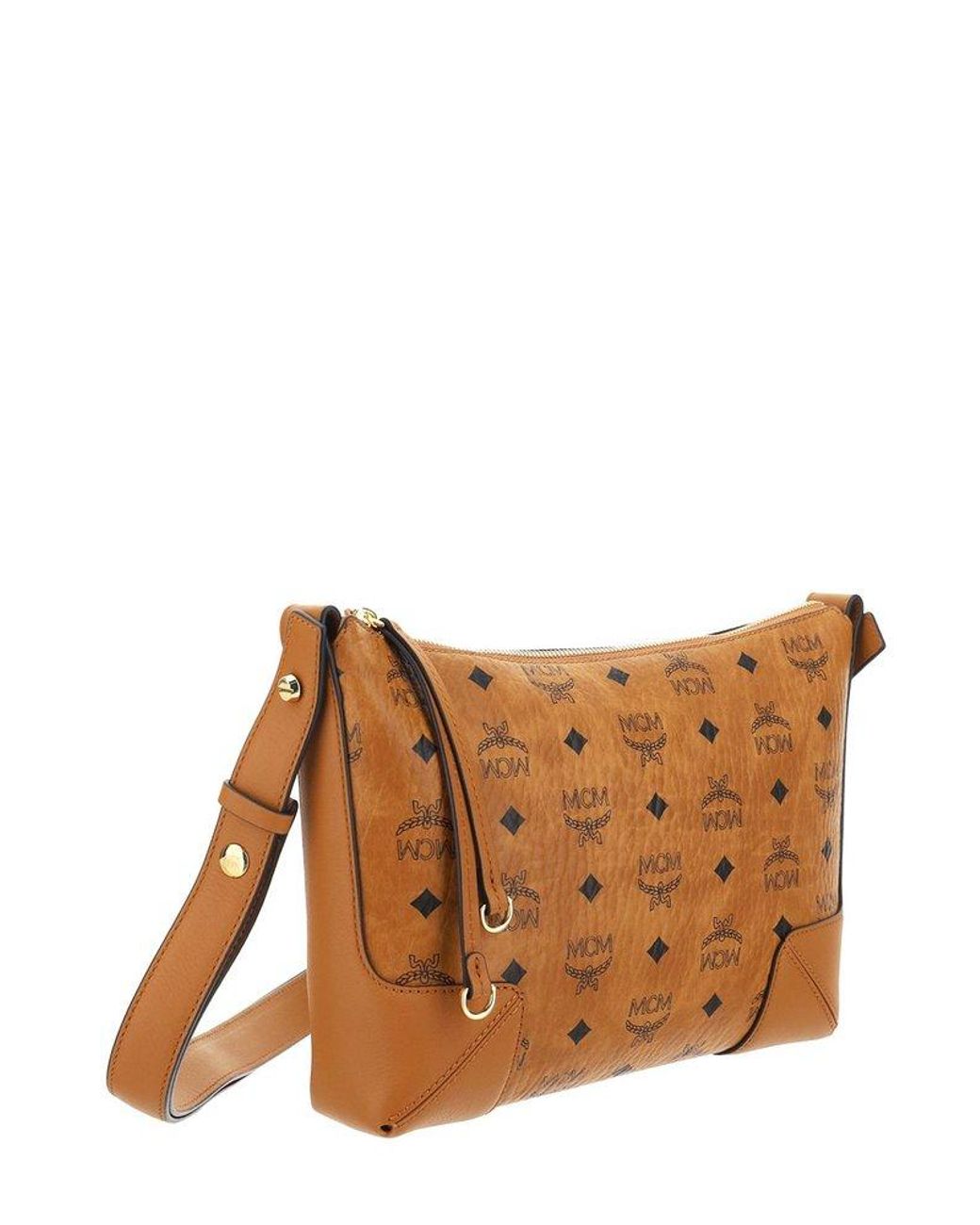 MCM - Vintage Brown Monogram Leather Crossbody Bag – Current Boutique