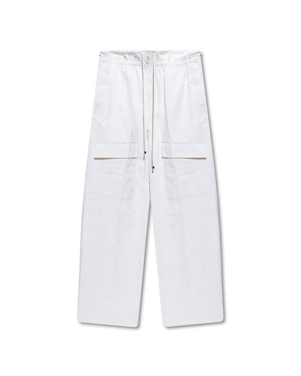 Dries Van Noten Cargo Trousers in White for Men | Lyst