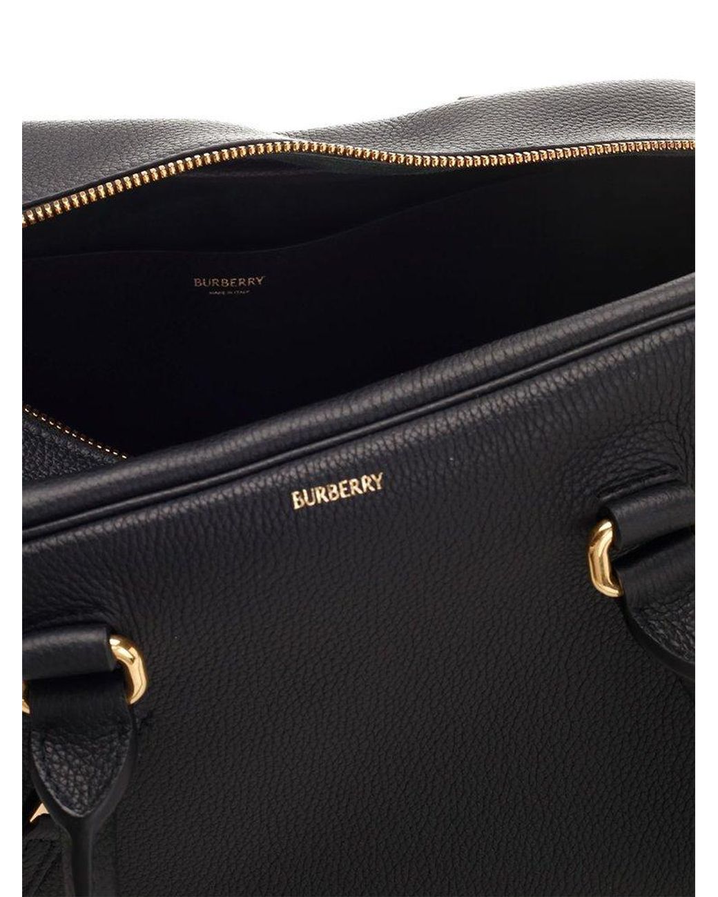 Burberry Large Shield Twin Bowling Bag in Black | Lyst