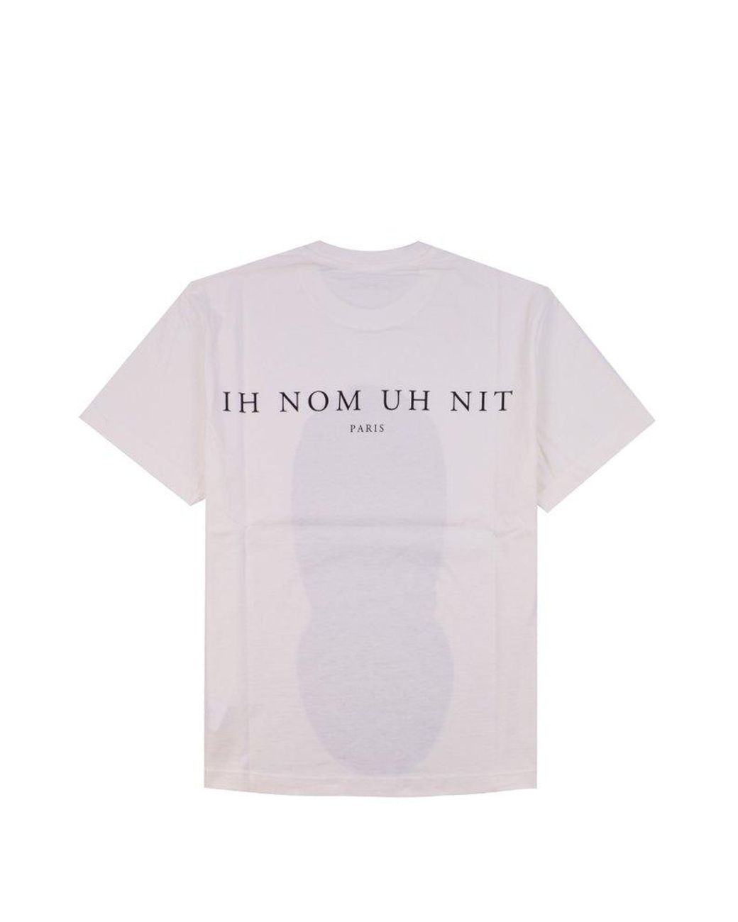 ih nom uh nit Graphic Printed Crewneck T-shirt in White for Men