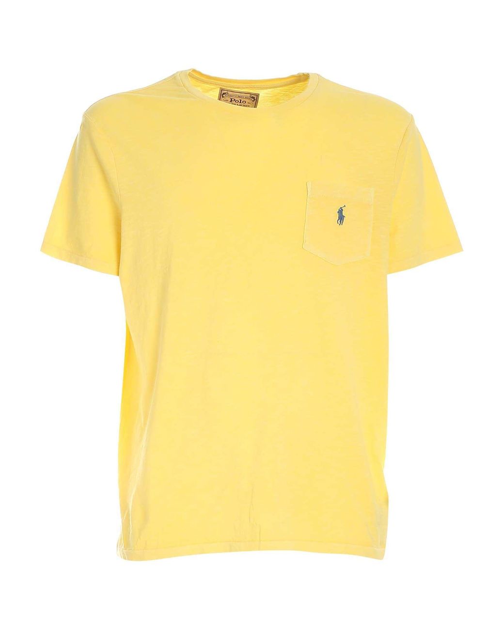 Polo Ralph Lauren Cotton Patch Pocket T-shirt in Yellow for Men - Lyst