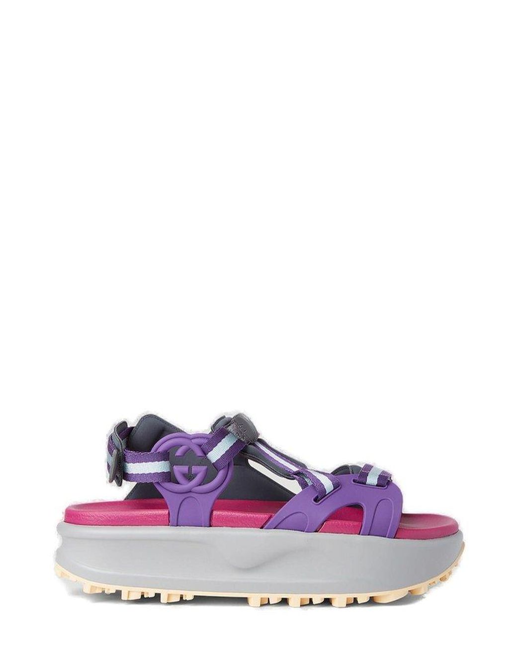 Gucci Colour Block Platform Sandal White Blue Orange (Women#39;s)