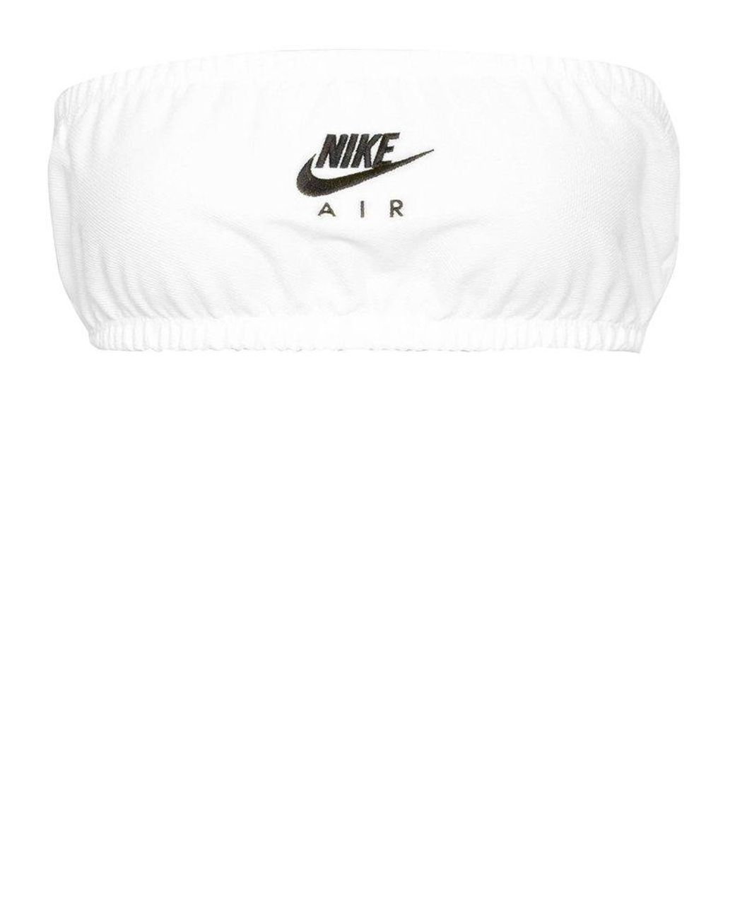 Nike Logo Embroidered Tube Top in White | Lyst