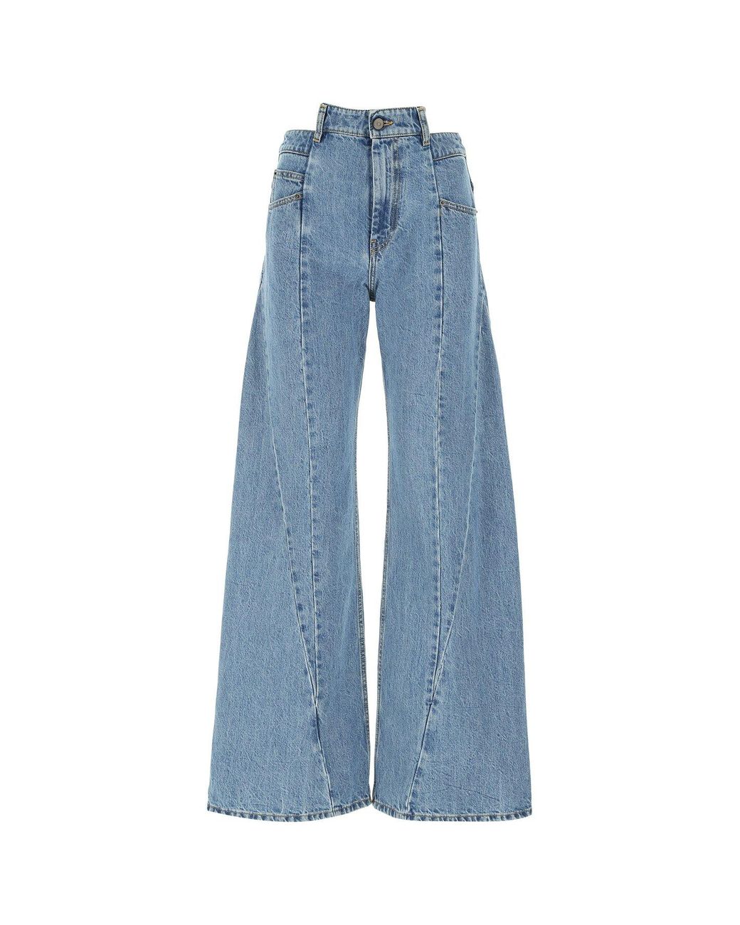 Maison Margiela Denim Décortiqué Flared Jeans in Blue - Lyst