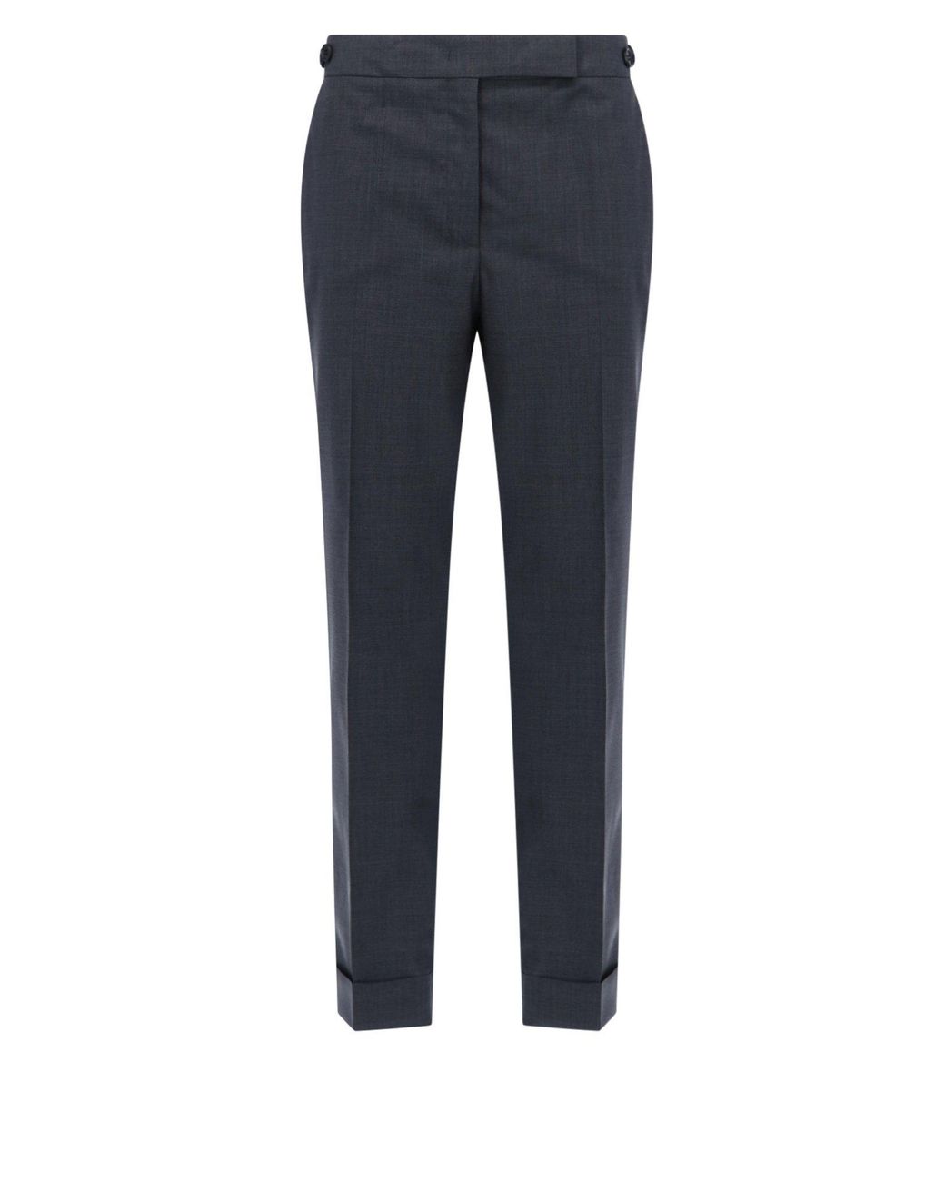 Prada Wool Slim Fit Trousers in Grey (Gray) - Lyst