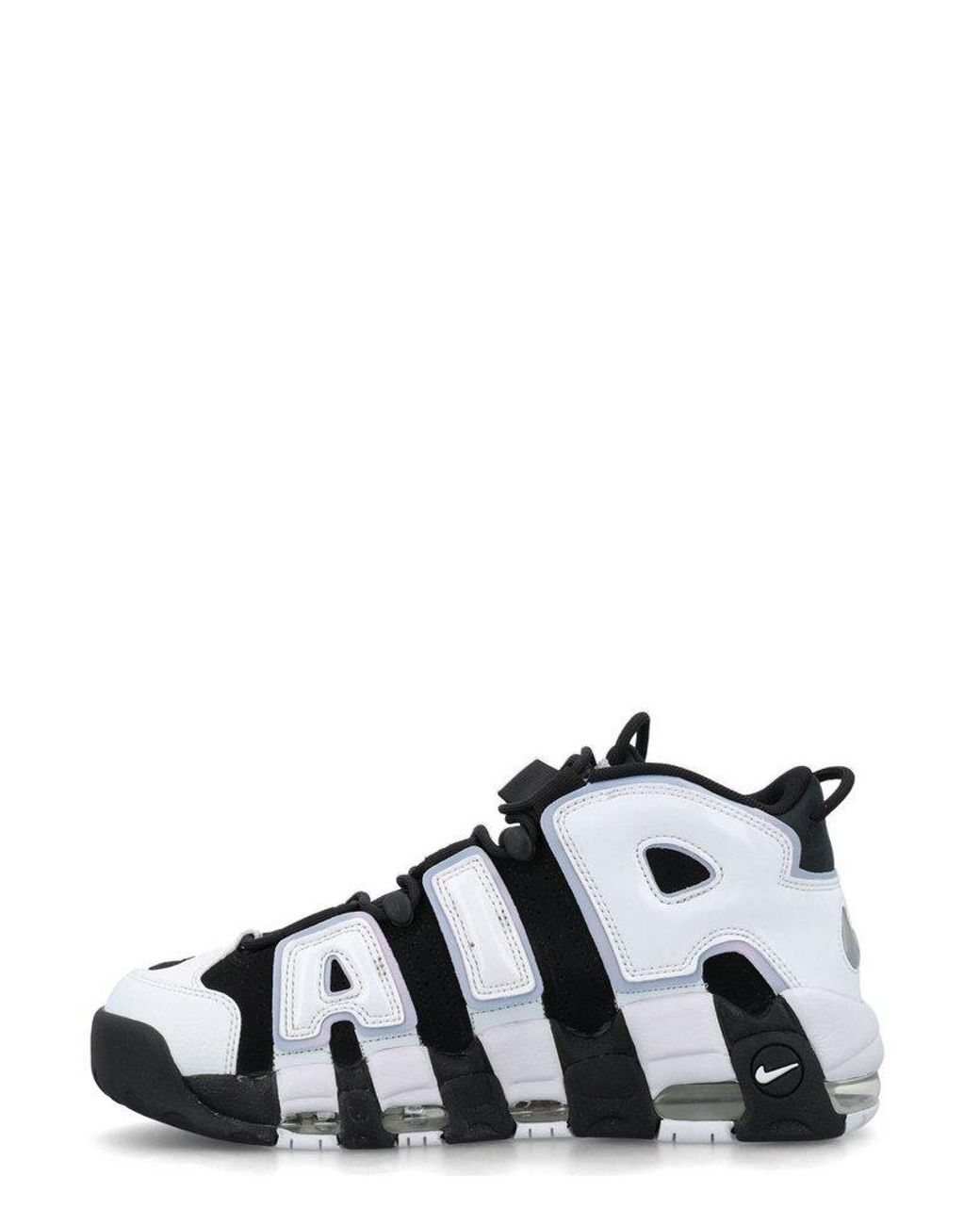 Nike Air More Uptempo 96 Lace-up Sneakers in Black | Lyst