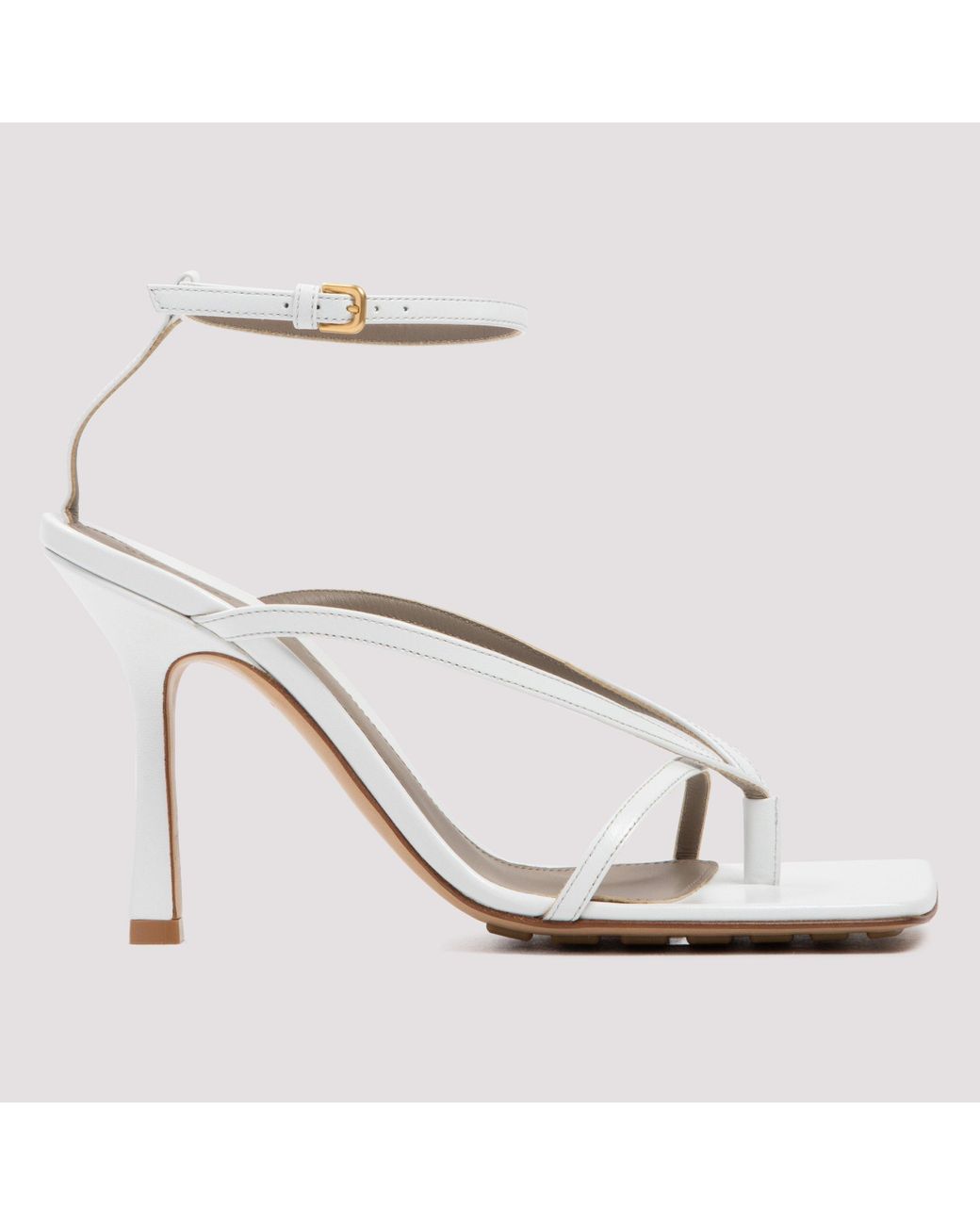 bottega veneta white heeled sandals