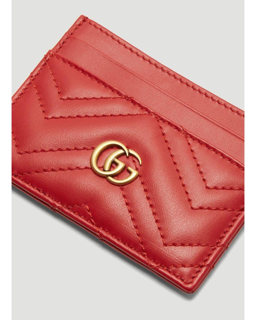 gucci marmont card case red