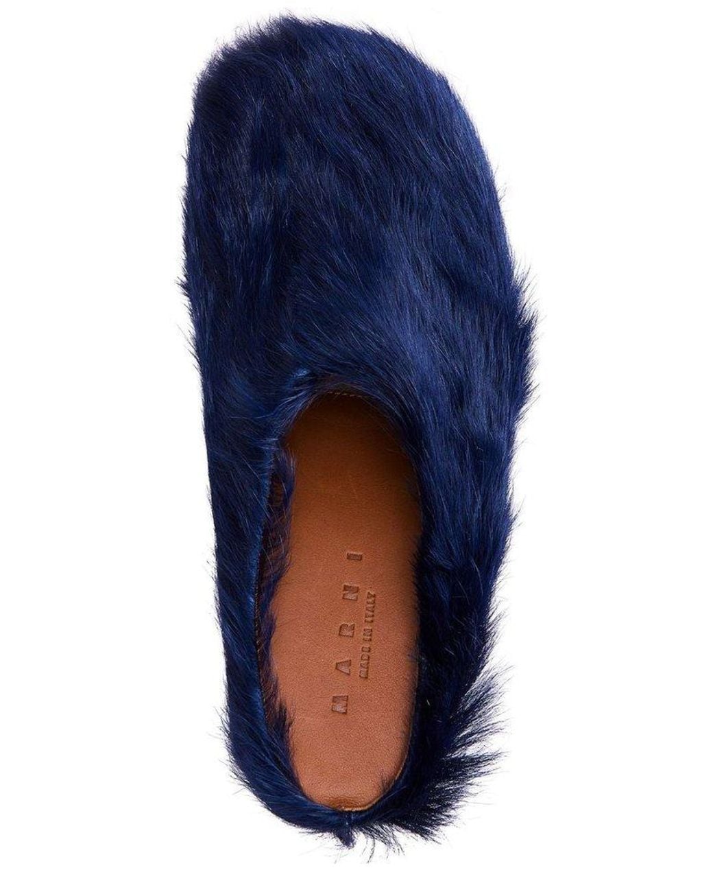 Marni Sabot Open Back Mules in Blue | Lyst