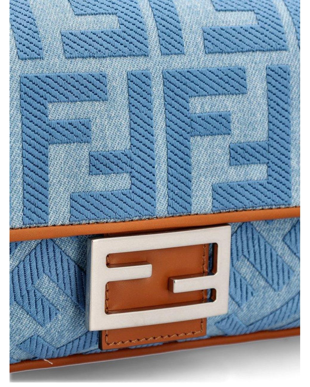 トートバッグ FENDI EMBROIDERED DENIM SUMMER SHOPPING BAG Summer Tote Fabric Blue | Fendi
