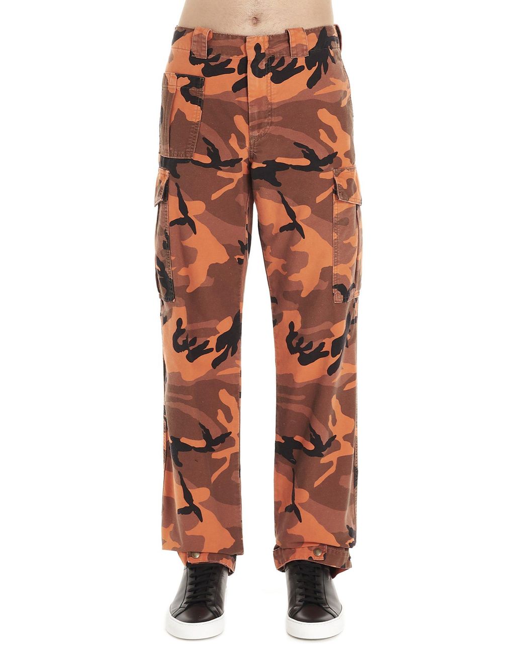McQ Cotton Camouflage Cargo Pants in Orange for Men Lyst