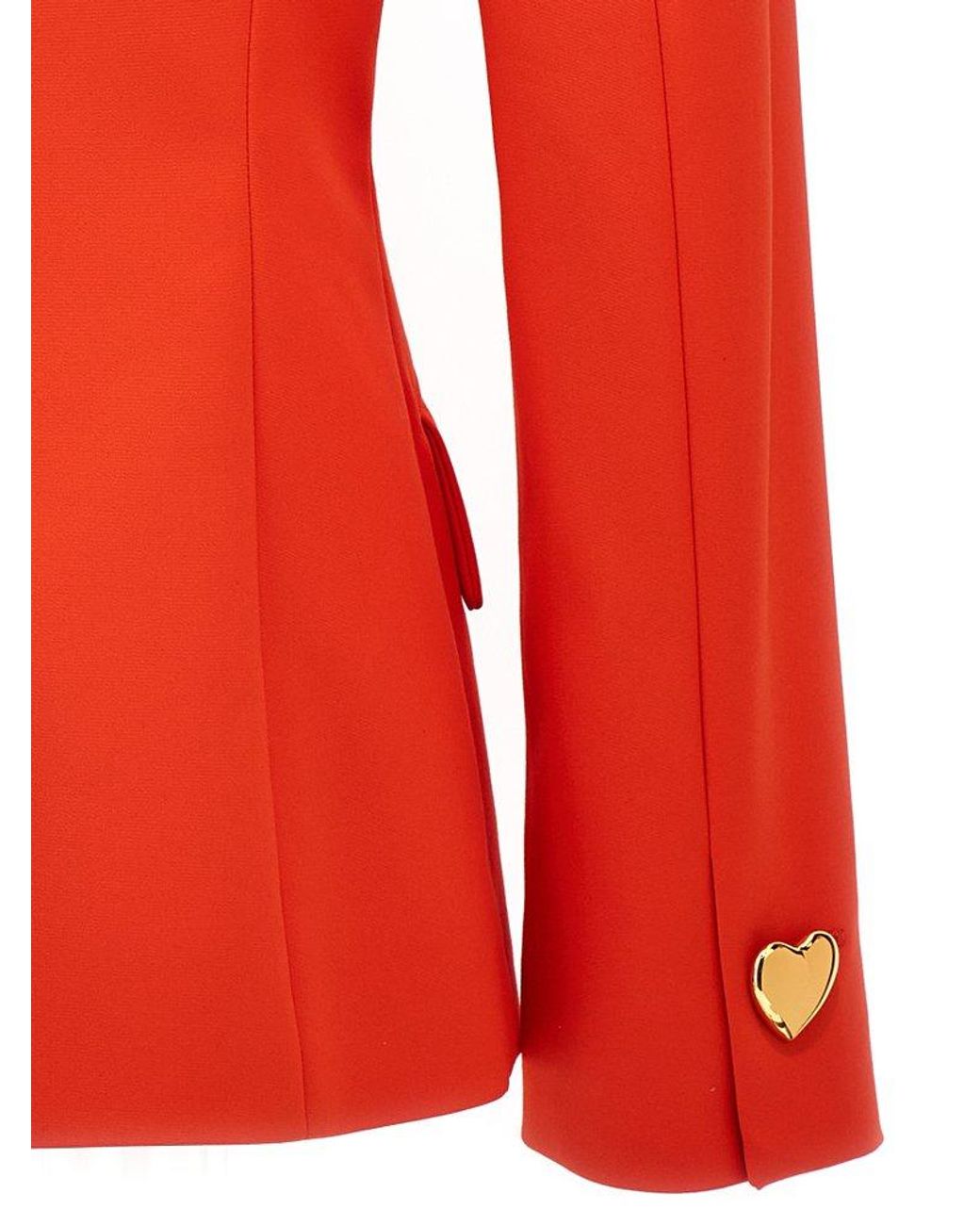 Moschino Heart Buttons Jackets in Red | Lyst Canada