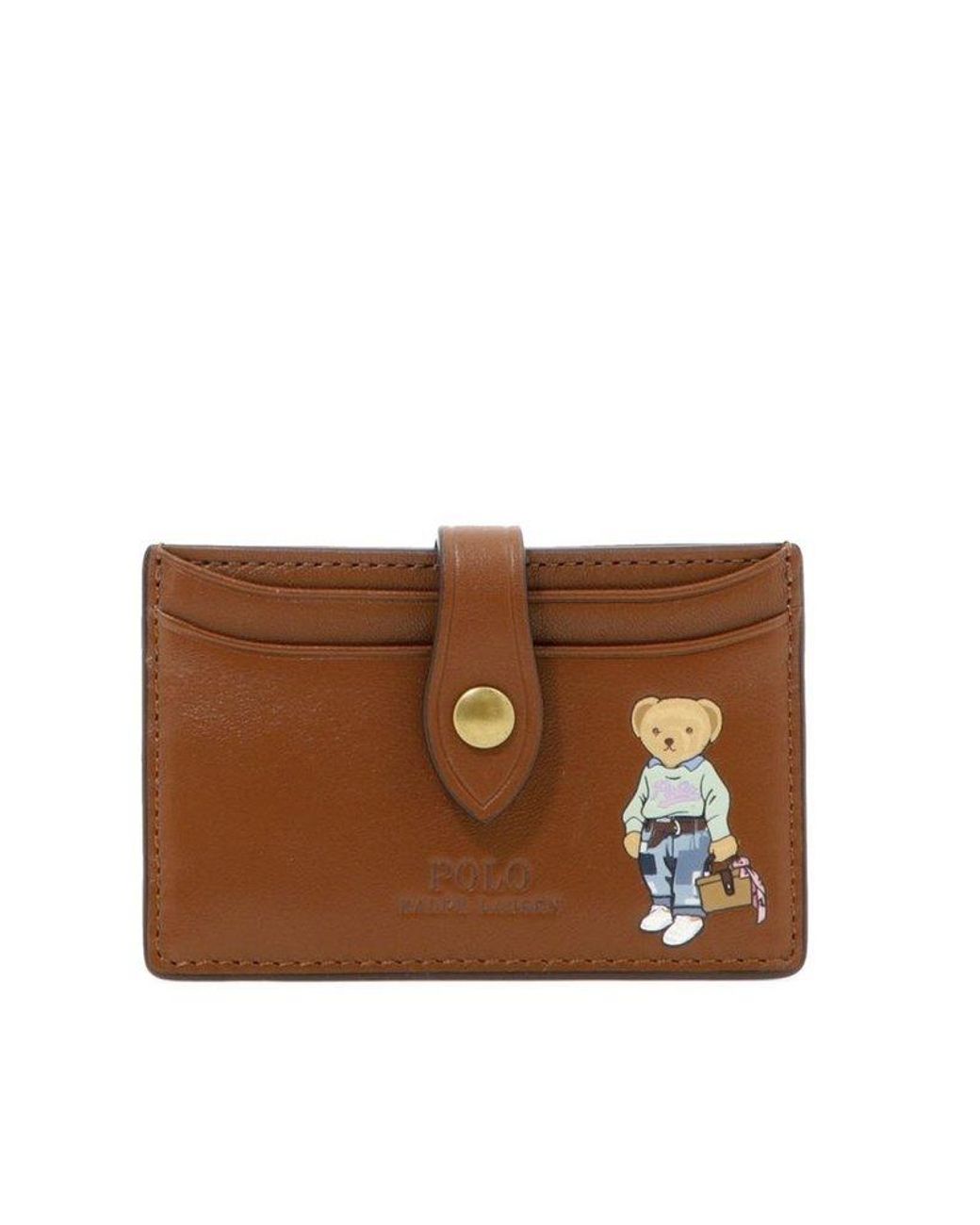 Polo Ralph Lauren Polo Bear Card Holder in Brown Lyst