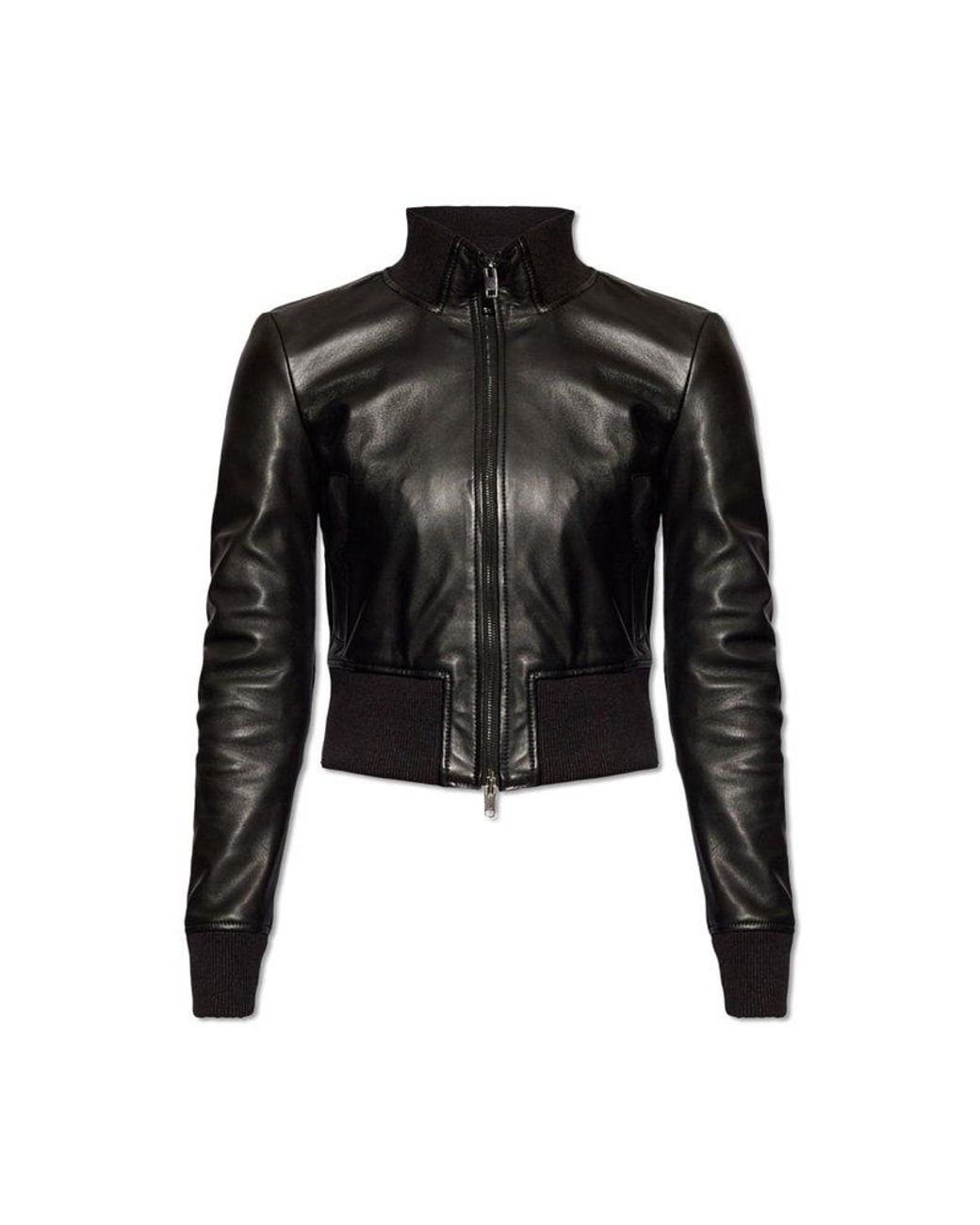 DIESEL Hung Leather Jacket in Black | Lyst Australia