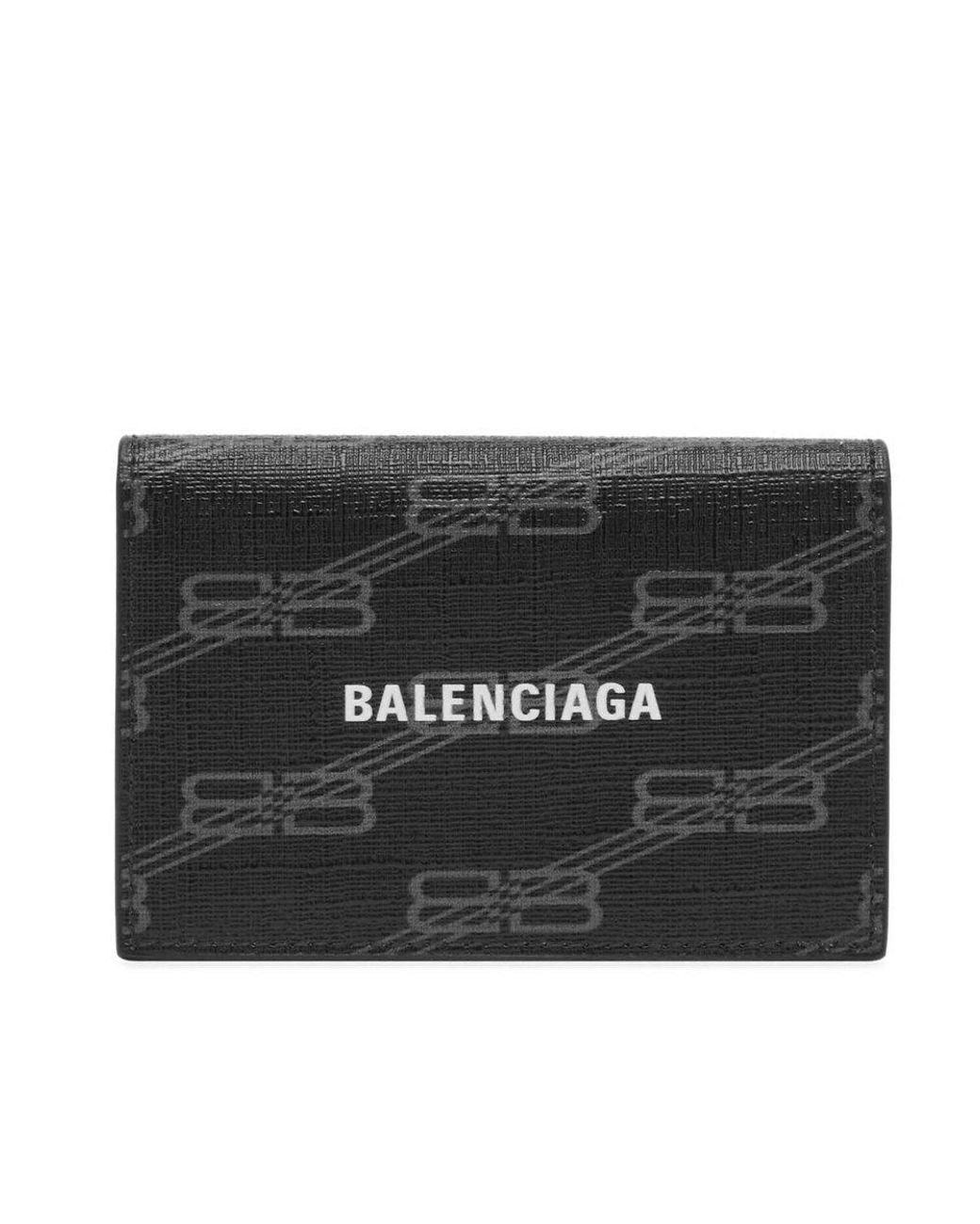 Balenciaga Bb Signature Card Holder in Black | Lyst