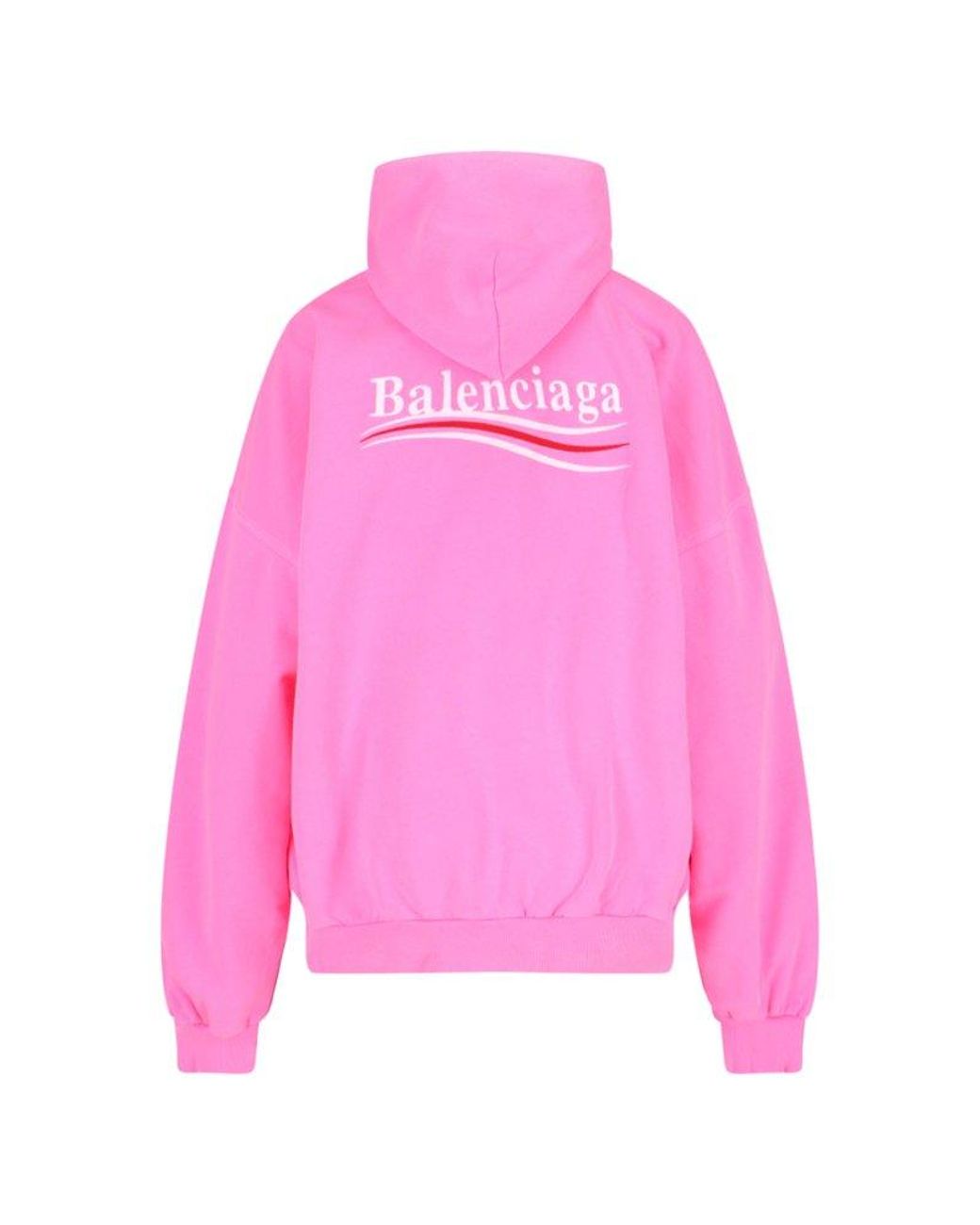 Balenciaga Logo Embroidered Hoodie in Pink for Men | Lyst UK