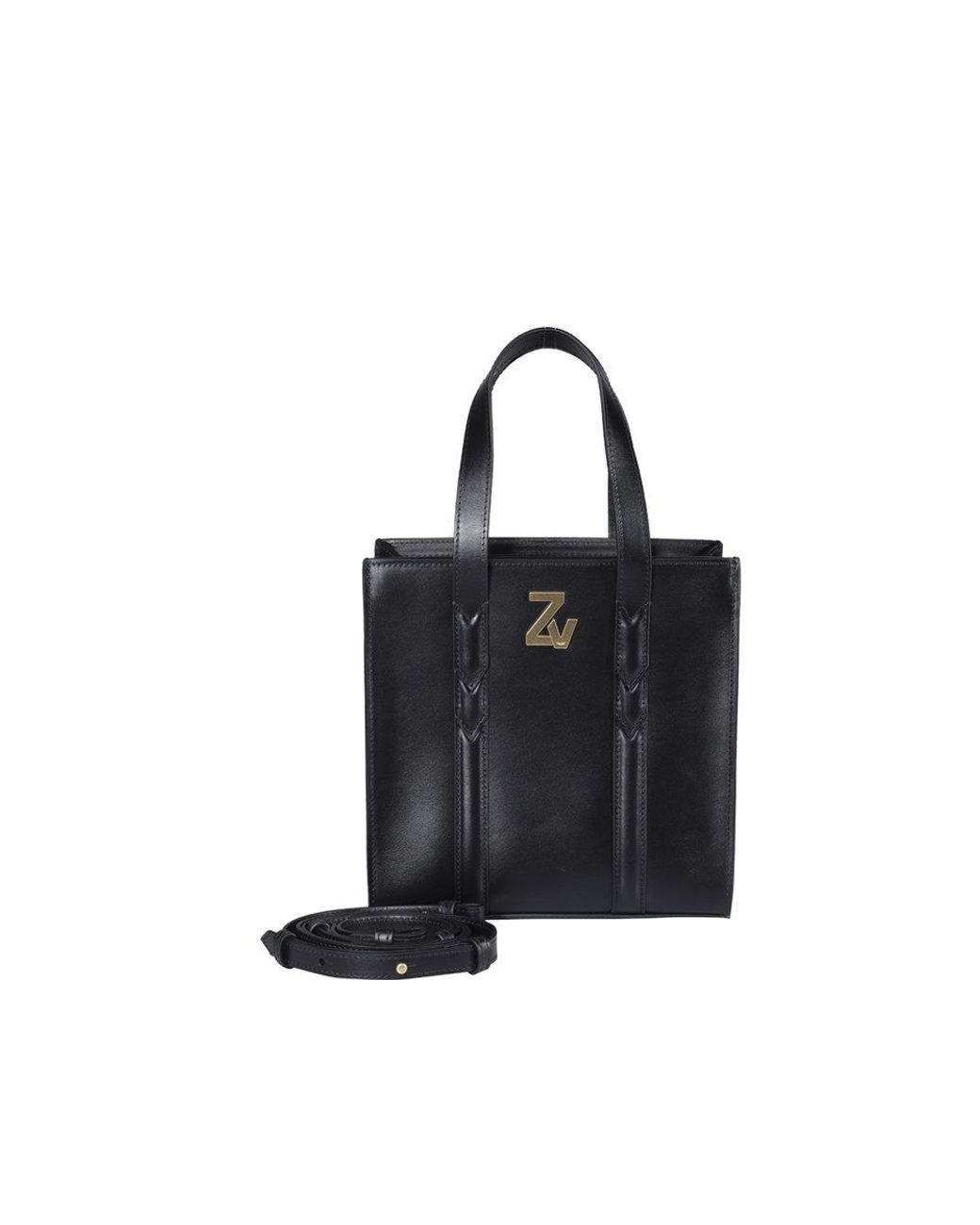 Zadig & Voltaire Zv Le Initiale Small Tote Bag in Black Lyst