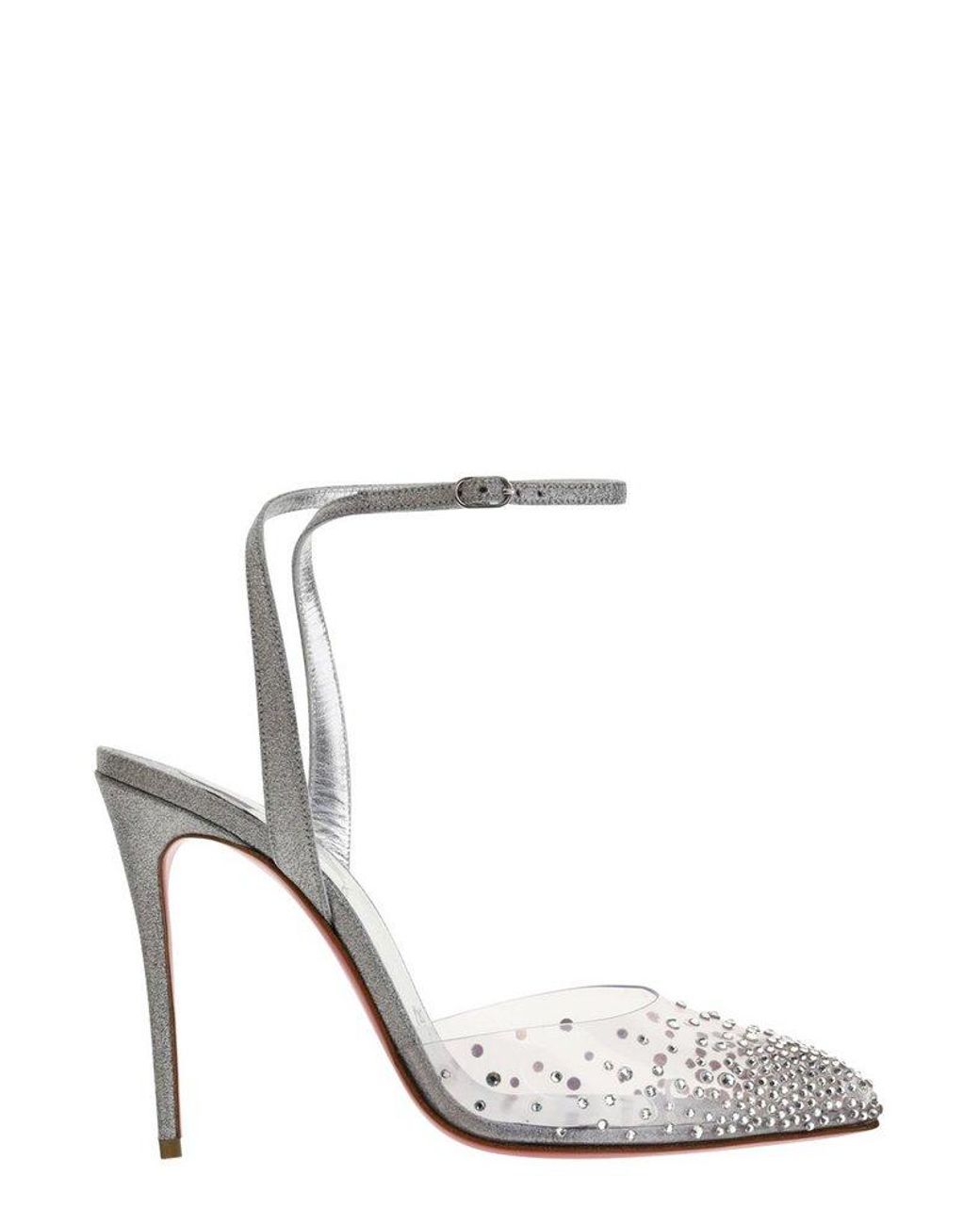 Christian Louboutin Spikaqueen Embellished Pumps in White Lyst