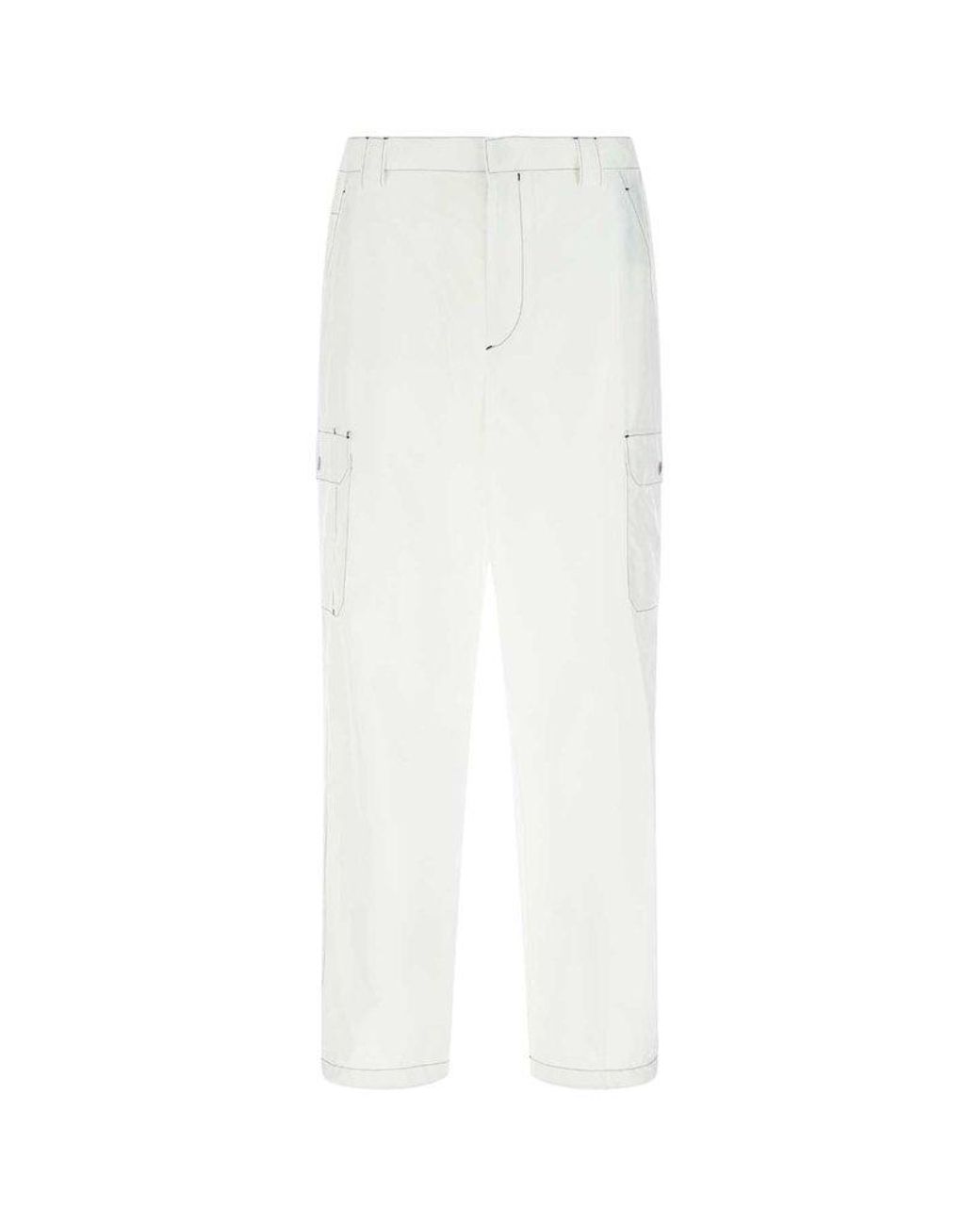 Prada Synthetic White Re-nylon Cargo Pant for Men - Save 36% | Lyst