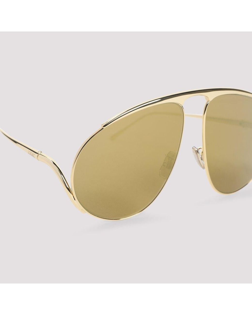 LOEWE ゴールド Hillock サングラス Hillock aviator sunglasses in gold - Loewe | Mytheresa