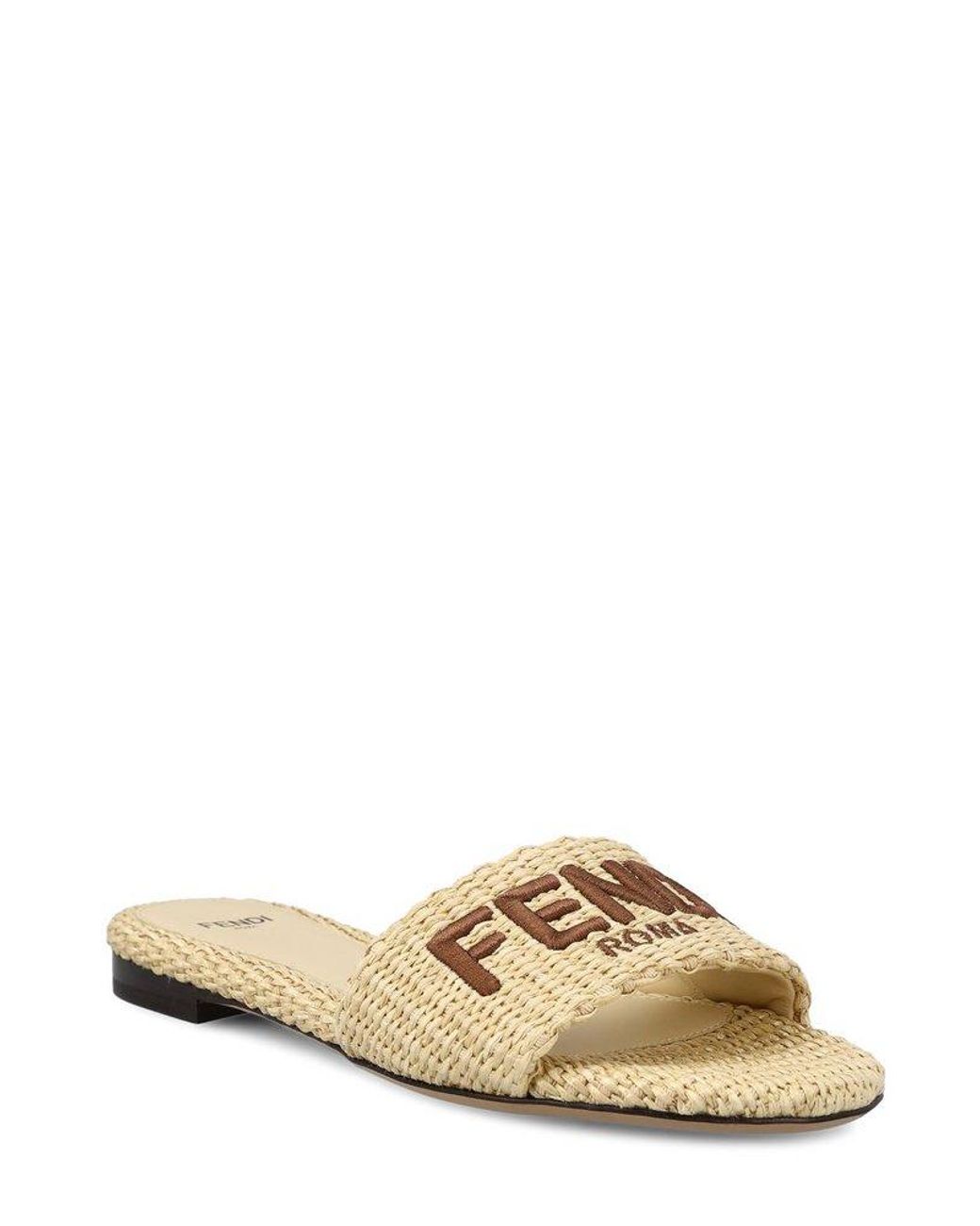Fendi logo print slides hotsell