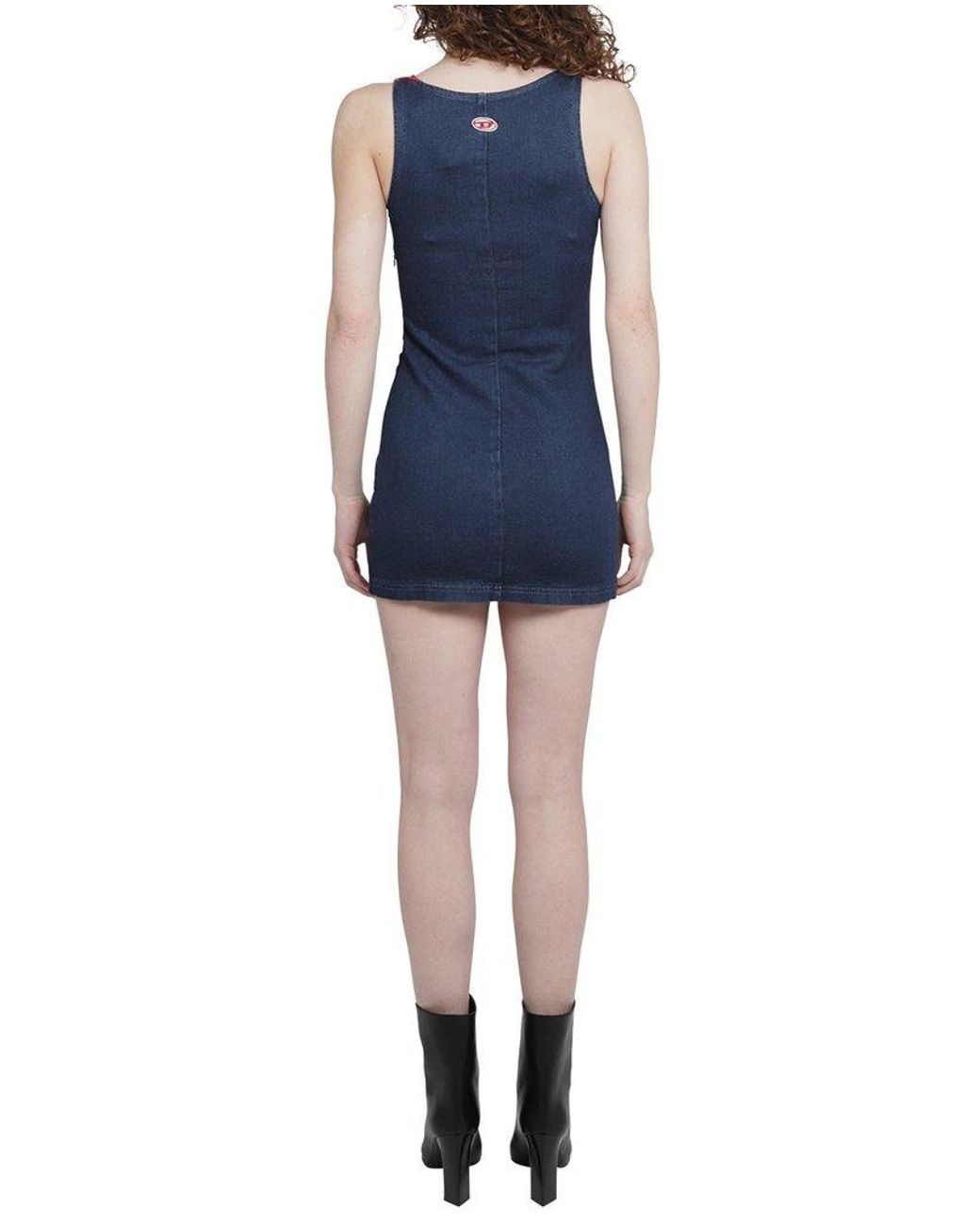 DIESEL D-venus Track Denim Tank Dress 