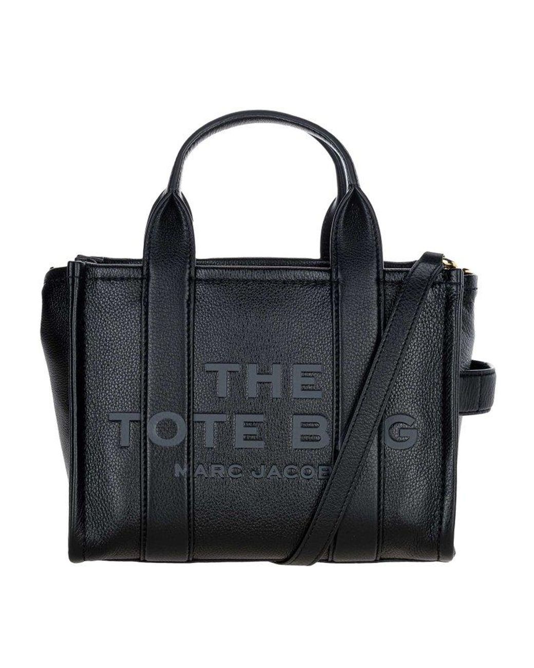 Marc Jacobs Leather The Traveler Mini Tote Bag in Black | Lyst