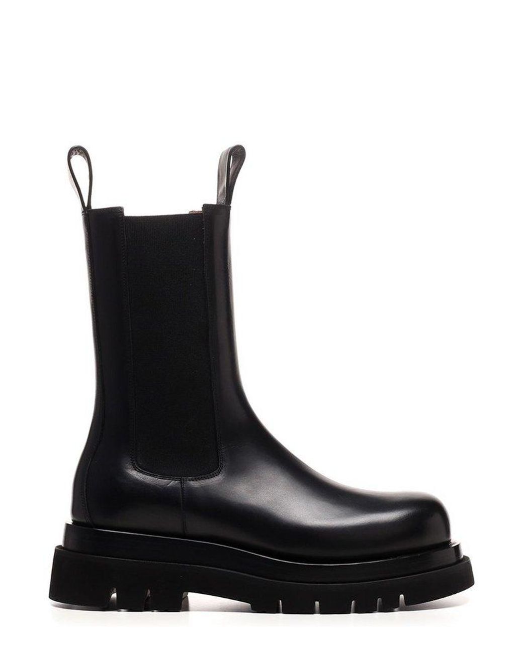 Bottega Veneta Leather Lug Boots in Black for Men | Lyst