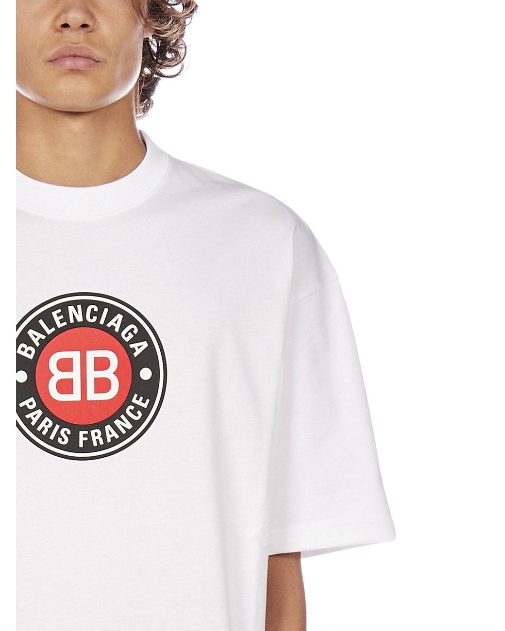 Balenciaga Paris France Print T-shirt in White for Men | Lyst