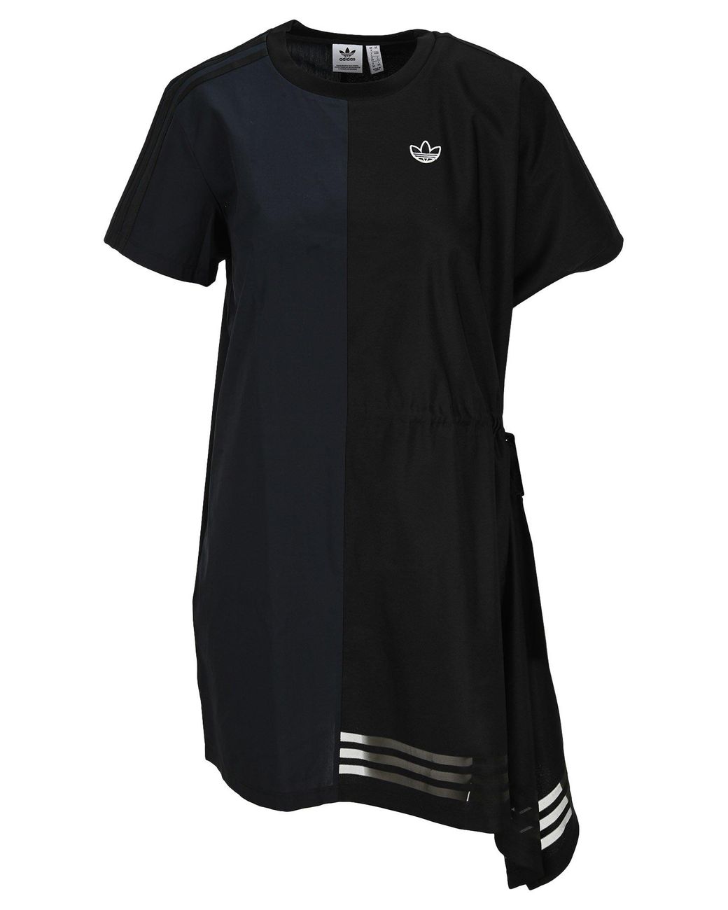 adidas Originals Synthetic Asymmetric T-shirt Dress in Black | Lyst