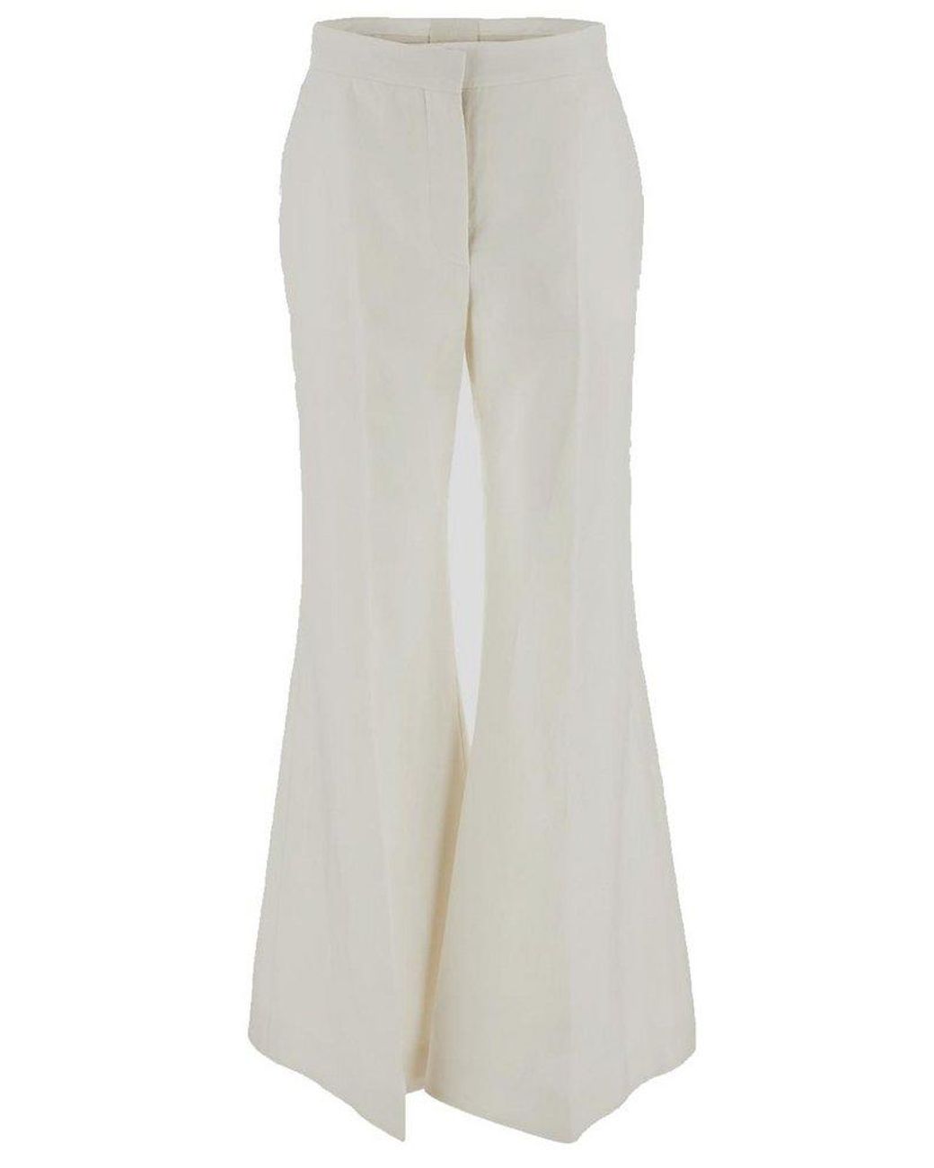 Givenchy Flared Trousers in White | Lyst