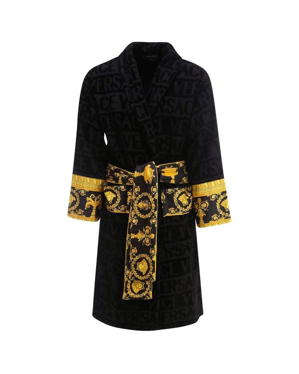 Versace Bathrobe in Black for Men Lyst