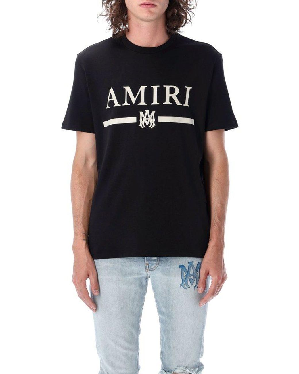 Amiri Ma Bar Logo Tee in Black for Men | Lyst